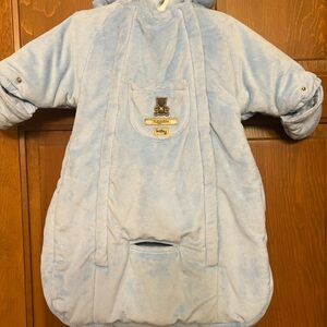 Carter's 0-6 months light blue snowsuit/car seat pram